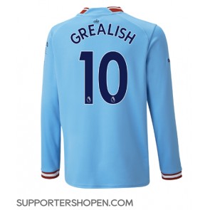 Manchester City Jack Grealish #10 Hemma Matchtröja 2022-23 Långärmad